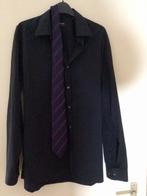 Zwarte Hugo Boss blouse, met gratis zijden stropdas, Kleding | Heren, Overige Herenkleding, Ophalen of Verzenden