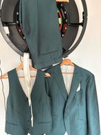 3-delig (trouw)pak Roka groen/blauw maat 50, Kleding | Heren, Kostuums en Colberts, Ophalen of Verzenden, Zo goed als nieuw, Maat 48/50 (M)