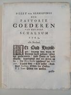 Verkopinge der Pastorie goederen vhdorp SCHALSUM/JELZUM1763., Ophalen of Verzenden