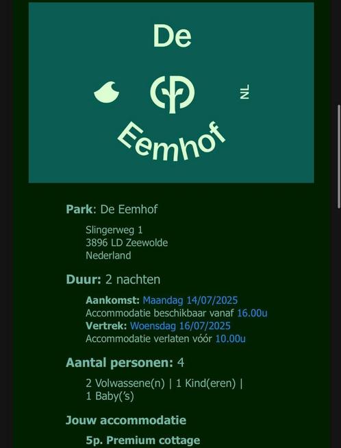 Centerparcs, Tickets en Kaartjes, Kortingen en Cadeaubonnen, Drie personen of meer, Bungalowpark, Cadeaubon