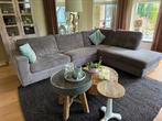 Hoekbank lounge Ribstof kleur lever  290 - 230 cm, Ophalen, Gebruikt, Stof, Landelijk koloniaal