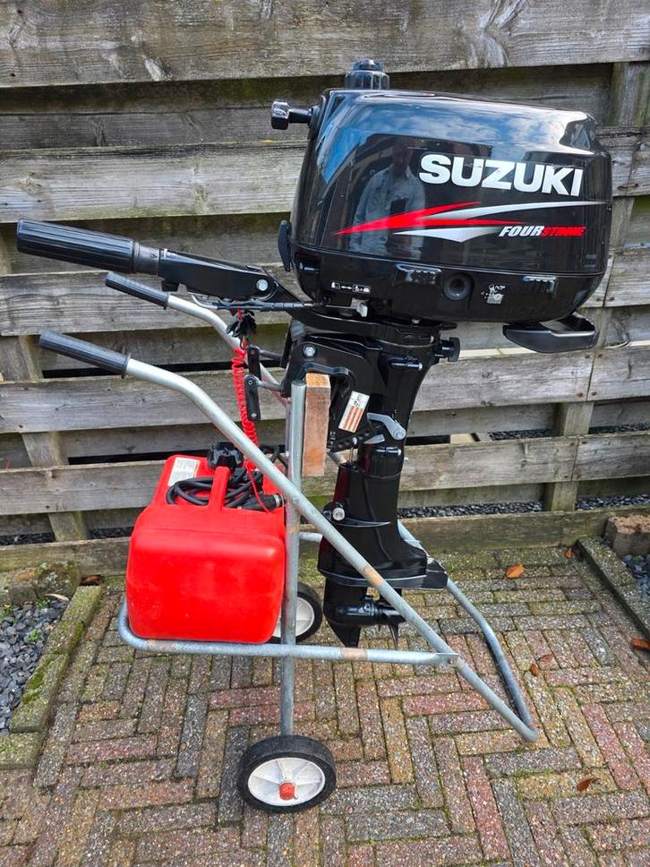 Suzuki 5pk buitenboordmotor 4 takt 2015 kortstaart, Watersport en Boten, Buiten- en Binnenboordmotoren, Zo goed als nieuw, Benzine