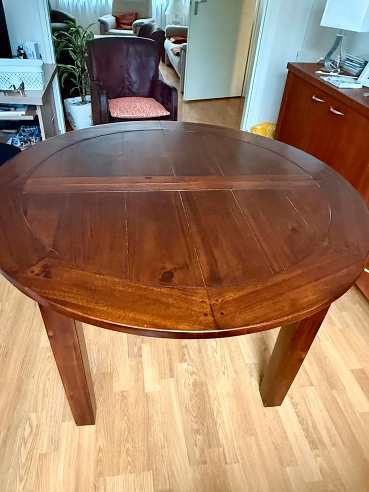 Eettafel, Huis en Inrichting, Tafels | Eettafels, Zo goed als nieuw, 100 tot 150 cm, 200 cm of meer, Vijf personen of meer, Rond