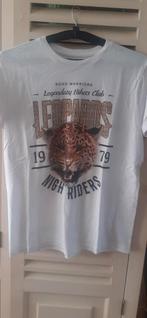 Wit t shirt met panter, Kleding | Dames, T-shirts, Ophalen of Verzenden, Zo goed als nieuw, Wit, Korte mouw