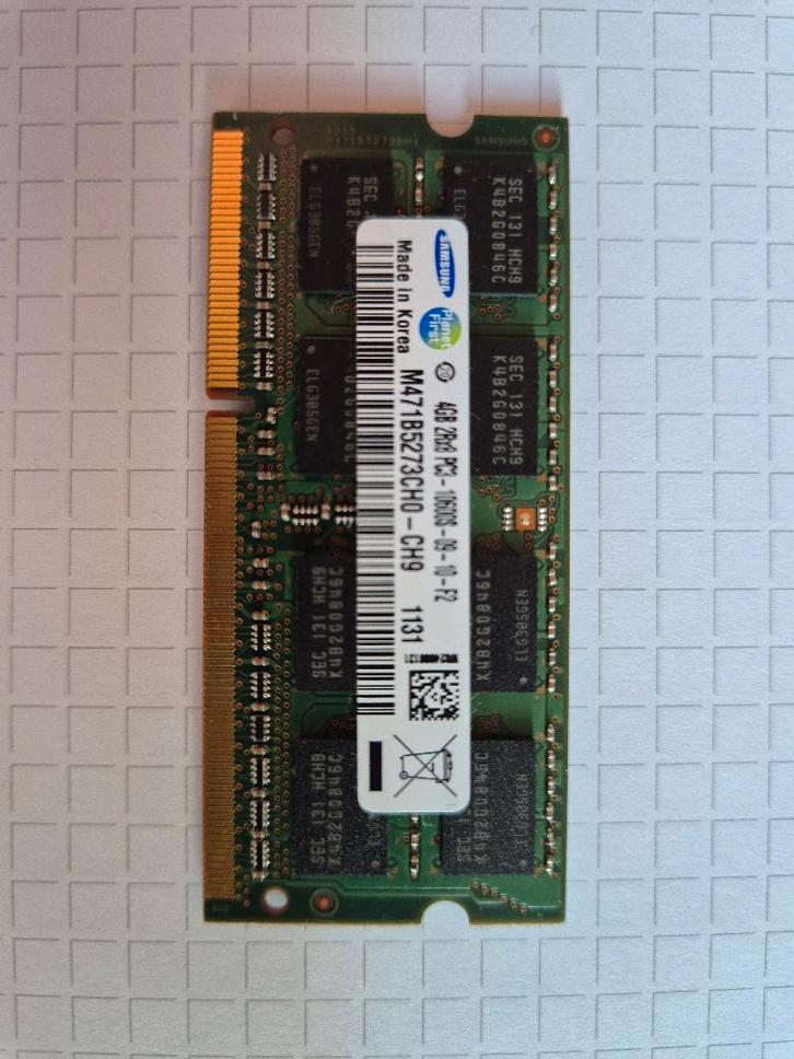 RAM geheugen 4GB DDR3 1333MHz, Computers en Software, RAM geheugen, Zo goed als nieuw, Laptop, 4 GB, DDR3, Ophalen of Verzenden