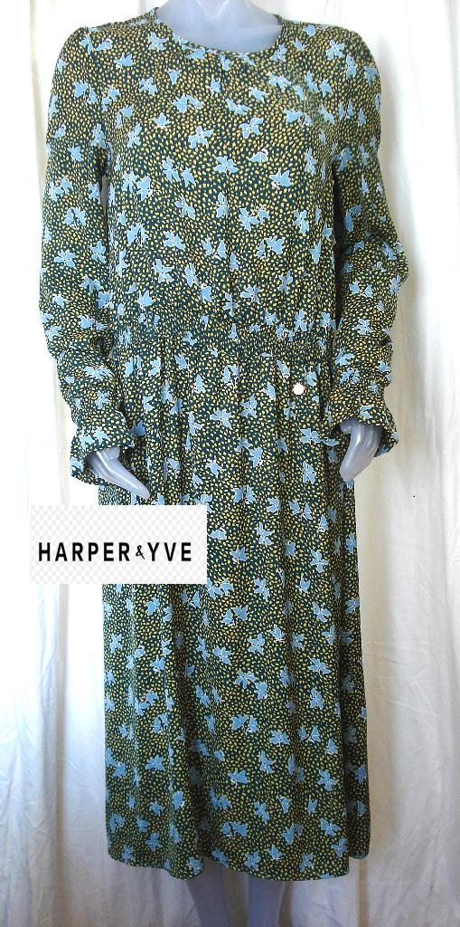HARPER & YVE 🎀zijdenzachte allover print jurk mt XS, Kleding | Dames, Jurken, Zo goed als nieuw, Maat 34 (XS) of kleiner, Groen