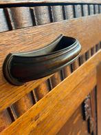 Vintage houten kastje met marneren blad, Huis en Inrichting, Ophalen, Gebruikt