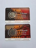 Belgie Munt 1 Franc Belgique 1950-1988 in coincard FR+NL, Ophalen of Verzenden, België, Overige waardes, Setje