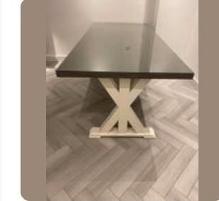 Robuuste tafel. Riverdale, Huis en Inrichting, Tafels | Eettafels, Zo goed als nieuw, 50 tot 100 cm, 200 cm of meer, Vijf personen of meer