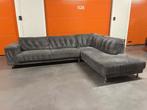 🚚GRATIS LEVERING ✅Mooie grijze ribstof hoekbank zeer netjes, Huis en Inrichting, Banken | Bankstellen, Ophalen, The best sofa