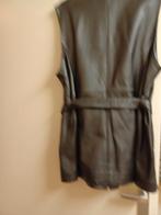 Leren dames gilet, Kleding | Dames, Bodywarmers, Verzenden, Zwart, Maat 42/44 (L), Zo goed als nieuw