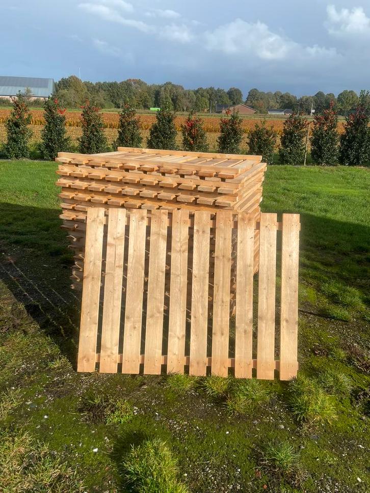 Houten vlondertegels 1340x1000 mm, 26st, nieuw & stevig hout, Tuin en Terras, Schuttingen, Zo goed als nieuw, Hout, 1 tot 2 meter