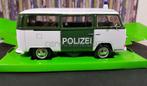 VW T2 bus POLIZEI groen/wit 1:24 Welly, Hobby en Vrije tijd, Modelauto's | 1:24, Nieuw, Welly, Auto, Verzenden