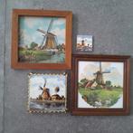 molen tegeltjes 4 stuks, Antiek en Kunst, Antiek | Wandborden en Tegels, Ophalen