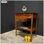 Eikenhouten Halkastje Klepkastje Tafeltje Haltafeltje, Antiek en Kunst, Curiosa en Brocante, Ophalen