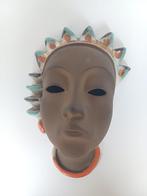 Keramiek beeldje, wandmasker/ muurmasker 1930-' 40 gemerkt, Antiek en Kunst, Ophalen of Verzenden