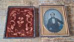 Antieke Daguerreotype foto in cassette,  zie foto's, Ophalen of Verzenden