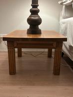 Set van 2 massief houten bijzettafels, Ophalen of Verzenden, Vierkant, 55 tot 75 cm, 45 tot 60 cm