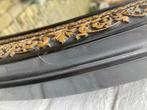 antieke ovale spiegel zwart goud 65 x 80 cm, Antiek en Kunst, Antiek | Spiegels, 50 tot 100 cm, Minder dan 100 cm, Ophalen of Verzenden