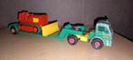 Matchbox low loader no K17 met bulldozer, Ophalen of Verzenden, Gebruikt, Bus of Vrachtwagen, Matchbox