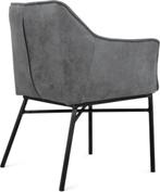 Armstoel Boston stof jackson antraciet | Webshop, Huis en Inrichting, Stoelen, Modern design, Nieuw, Ophalen of Verzenden, Metaal