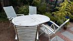 Wit hout met metalen tuinset van het merk Exotan, Tuin en Terras, Ophalen, Gebruikt, Hout