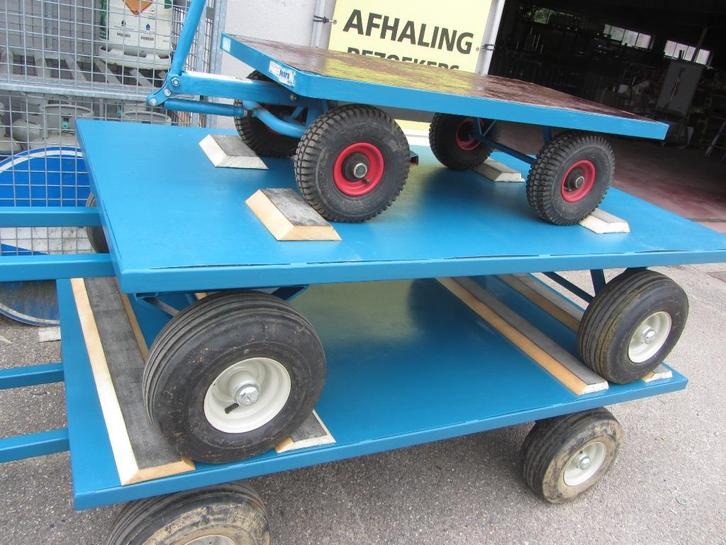 Platform wagen met Draaikrans | 1000kg laadverm. € 650 excl., Doe-het-zelf en Verbouw, Gereedschap | Overige machines, Zo goed als nieuw