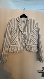 Zomerse, korte blazer van Scarva mt 38, Ophalen of Verzenden, Zo goed als nieuw, Maat 38/40 (M), Grijs