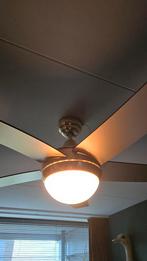 Goudkleurige Plafonventilator, Ophalen, Gebruikt, Glas, Modern