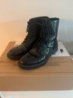 Stoere zwarte veterboots crocolak maat 39, Kleding | Dames, Sub 55, Zwart, Overige typen, Ophalen of Verzenden