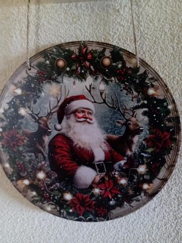 Kersthanger Kerstman Rendieren - 20cm beschikbaar voor biedingen