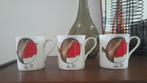 3 Fine Bone China Mokken - Fat Robin -, Huis en Inrichting, Keuken | Servies, Nieuw, Ophalen of Verzenden, Overige stijlen, Kop(pen) en/of Schotel(s)