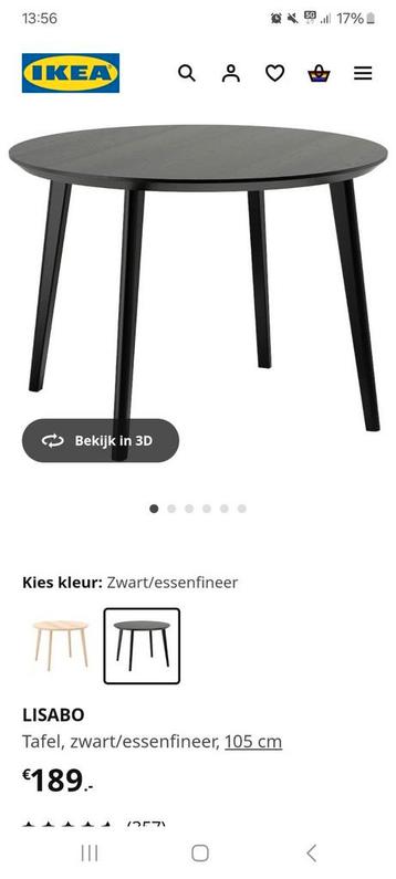 Ronde tafel beschikbaar voor biedingen