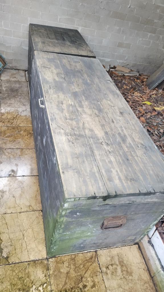 2X ECHT OUDE KISTEN VOOR BUITEN, Tuin en Terras, Tuinmeubel-accessoires, Gebruikt, Ophalen