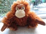 Zittende aap orang oetan van Hema bruin langharig velours, Overige typen, Ophalen of Verzenden, Zo goed als nieuw