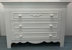Witte commode / ladekast, Ophalen, 50 tot 70 cm, Opstaande rand, 100 cm of meer