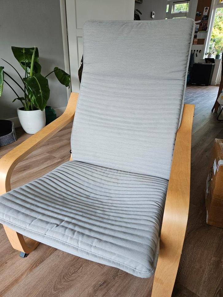 Ikea Relaxstoel - Comfortabel en Stijlvol, Huis en Inrichting, Stoelen, Gebruikt, Eén, Hout, Stof, Grijs, Ophalen