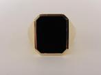 Gouden herenring met onix                                G49, Sieraden, Tassen en Uiterlijk, Ringen, Gebruikt, 20 of groter, .