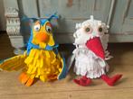 Handpop Mijnheer de Uil en Mevrouw Ooievaar Fabeltjeskrant, Verzamelen, Ophalen of Verzenden, Zo goed als nieuw, Overige typen