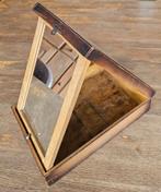 Vintage verweerde scheerkist met spiegel, Antiek en Kunst, Ophalen of Verzenden