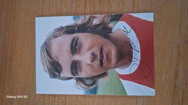 Foto Johan Neeskens met handtekening (print) # Ajax, Verzamelen, Sportartikelen en Voetbal, Nieuw, Overige typen, Ajax, Verzenden