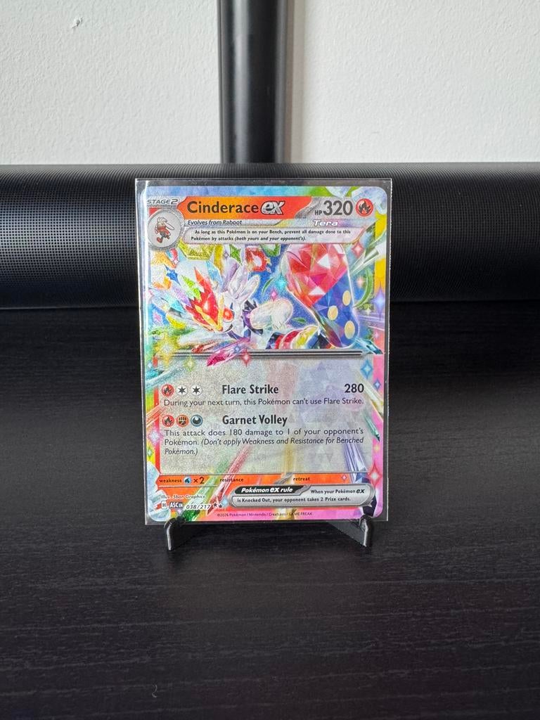 Clinderace ex Ascended Heroes Pokemon 038/217, Ophalen of Verzenden, Zo goed als nieuw