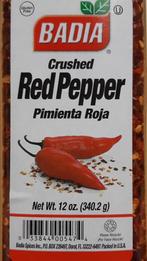 pepers rood crushed, Ophalen