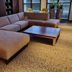 Salontafel Notenhout en RVS, Ophalen, Gebruikt, 100 tot 150 cm, 50 tot 100 cm