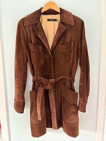 Gave suède leren vintage jas beschikbaar voor biedingen