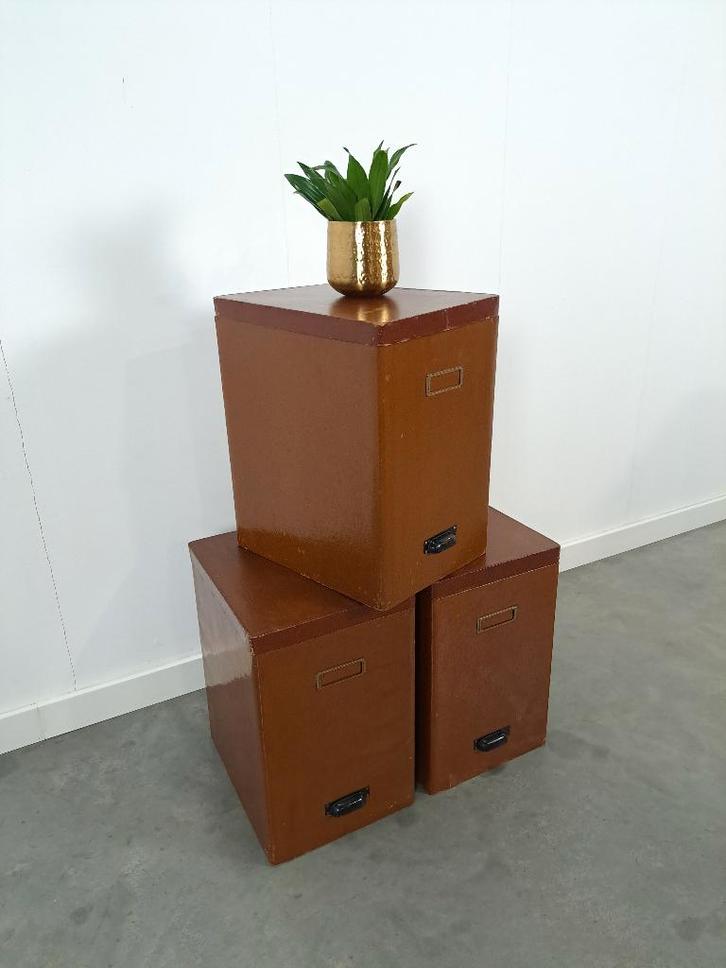 Oude houten apothekers voorraad bak, Huis en Inrichting, Woonaccessoires | Kisten, Gebruikt, Minder dan 50 cm, Minder dan 50 cm