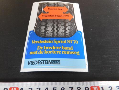 sticker auto vredestein ST70 bredere band kortere remweg, Verzamelen, Stickers, Zo goed als nieuw, Bedrijf of Vereniging, Ophalen