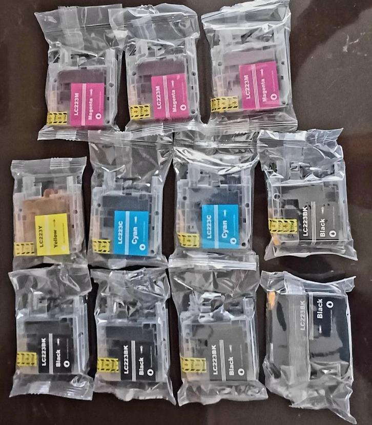 Brother LC223BK 6x van huismerk, Computers en Software, Printerbenodigdheden, Nieuw, Cartridge, Ophalen of Verzenden