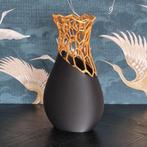 Richmond stijl vaas zwart/goud, Huis en Inrichting, Woonaccessoires | Vazen, Kunststof, Zwart, Nieuw, Ophalen of Verzenden