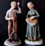 Oude boer en boerin porseleinen beeldjes, Ophalen of Verzenden